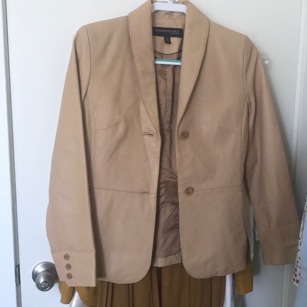 Kenneth Cole New York soft leather blazer size xs